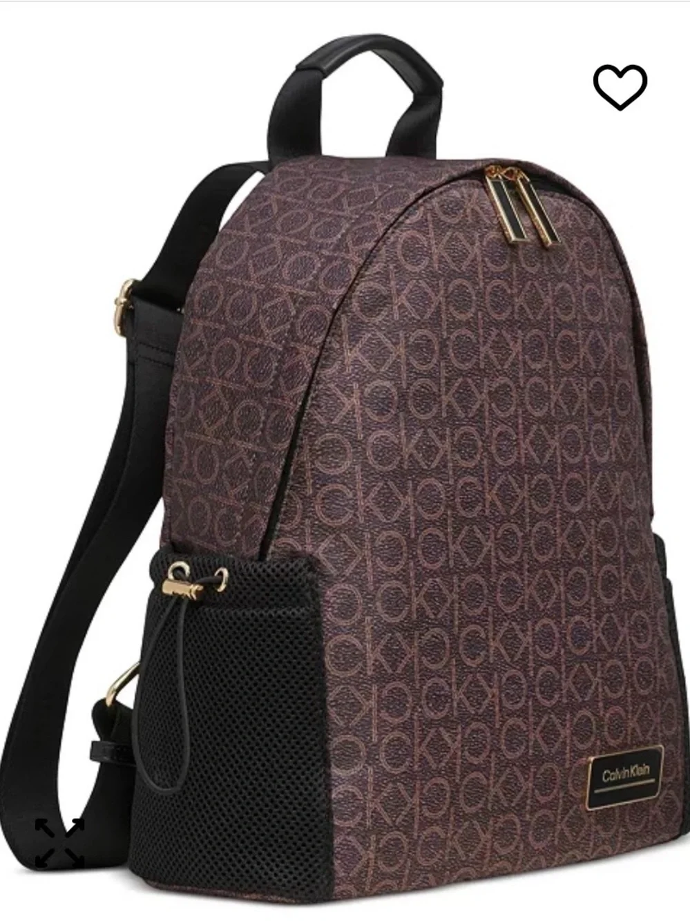 Calvin‎ Klein Jessie Mesh Side Pocket Nylon Backpack